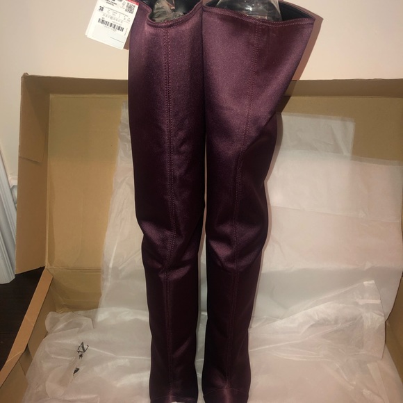 OVER THE KNEE SATIN BOOTS - Picture 3 of 5